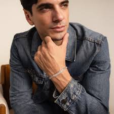 Pulsera con letras escritas a mano para hombre de Caitlyn Minimalist •  Pulsera de cadena de eslabones cubanos para hombre • Joyas conmemorativas •  Regalos para el esposo • BM04