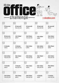 30 Day Office Challenge By Darebee Workout At Work Office Exercise Office Workout Challenge