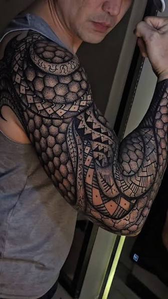 Tribal Elbow Tattoo