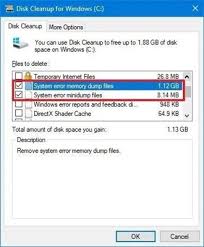 How To Delete System Error Memory Dump Files On Windows 10