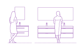 You get spoiled with options which can confuse you. Bathroom Vanities Dimensions Drawings Dimensions Com