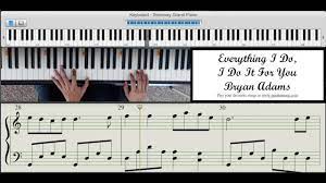 Adams b4lsic/zon pubfahm used by permesion d : Piano Tutorial Everything I Do I Do It For You By Bryan Adams Youtube