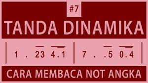 1) tanda dinamik lembut, misalnya : Cara Membaca Not Angka 7 Tanda Dinamika Youtube
