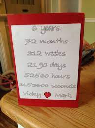 To celebrate 6 years together, choose one of the many thoughtful gifts on the market that relate to the. 6 Year Anniversary Card 6th Wedding Anniversary Anniversary Ideas For Him 6th Anniversary Gifts