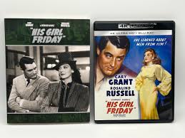 His Girl Friday (1940) 4K Ultra HD w/ Slipcover Cary Grant Comedy *No  Digital*