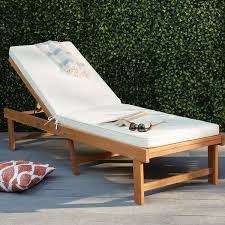 281 Matheny Reclining Chaise Lounge With Cushion In 2020 Pool Lounge Chairs Lounge Chair Outdoor Teak Chaise Lounge