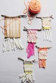 7 Easy No Knit Yarn Crafts Weaving For Kids Weaving Projects Yarn Crafts