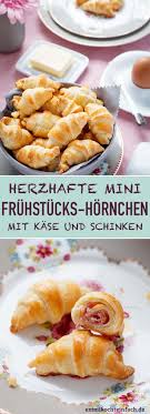 Mini Frischkase Hornchen Mit Kase Und Schinken Emmikochteinfach Rezept Fingerfood Fingerfood Rezepte Rezepte