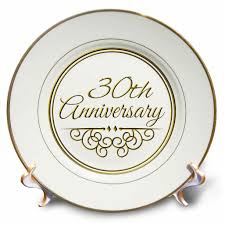 Just as the name suggests, this is china made of bone. East Urban Home 30th Anniversary Gift For Celebrating Wedding Anniversaries 30 Years Married Together Porcelain Decorative Plate