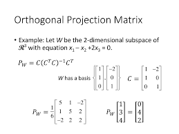 Orthogonal Projection Ppt Download