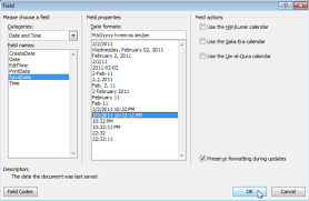 Viewing And Inserting The Date A Document Was Last Modified In A Word Document