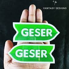 Akrilik Stiker Geser Kanan Geser Kiri Kota Surakarta Pintu Stiker