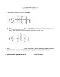 Cahaya Worksheet