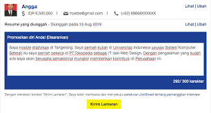 Saya yang bertanda tangan di bawah ini: Contoh Promosikan Diri Anda Di Jobstreet Yang Disarankan Hostze Blogger Tips Dan Trik