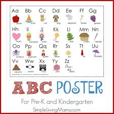 Large colorful alphabet flashcards for kindergarten & preschool! Abc Poster Simple Living Mama