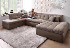 Domo Collection Wohnlandschaft Xxl Wahlweise Mit Bettfunktion Und Armlehnenverstellung Online Kaufen Otto Sofa Design Graues Esszimmer Bequeme Sofas