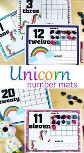Unicorn Number Mats Free Playdough Number Mats 1 20 Natural Beach Living Preschool Activities Fun Math Activities Kindergarten Activities