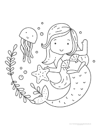 It has a variety of bright colors to use and show off your this game is an unique digital coloring book for children to explore their endless coloring imagination on ipad, iphone or ipod. 64 Staggering Free Mermaid Coloring Pages Photo Inspirations Azspring