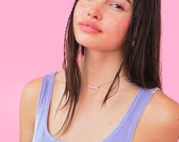 xo, Fetti Babe Enamel Necklace, 4 Pack Set, Pink 14" Choker, Gold Nameplate  Delicate Jewelry