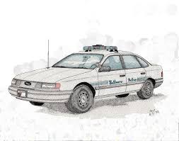 Black And White Police Car Designs 