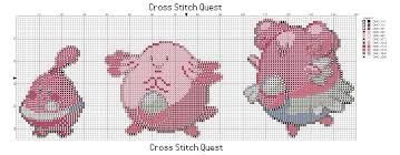 A color printer works best for this, so you can easily wall hangings, pillows, toys and placemats are just a few of the many projects you can make with free cross stitch patterns. Free Chansey Cross Stitch Pattern Happiny Blissey Evolutionary Line Cross Stitch Quest