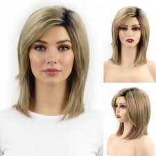 HAIRCUBE Blonde Bob Wig with Bangs Short Bob Wigs for Women Short Blonde  Wig with Dark Roots Heat Resistant Synthetic Wig Natural Looking for Daily  Use : Amazon.sg: Beauty