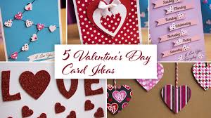 Valentine's day cards are a good excuse to get creative with fonts. Valentine S Day Card Ideas 5 Cute Easy Handmade Cards Diy Card Making Tutorial Youtube