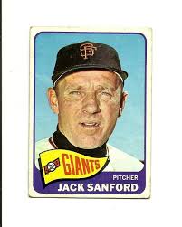 Jake Johns San Clemente 1965 TOPPS #228 Jack Sanford: San Francisco Giants:  Pitcher: Baseball Card: MLB