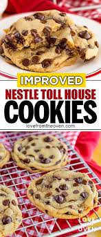 Her original recipe used shortening instead of butter, as well as a splash of hot water (according to the toast, the hot water was used to help activate the my version of the toll house chocolate chip cookie recipe instructs you to toast the nuts. The Best Nestle Toll House Cookie Recipe Love From The Oven Tollhouse Cookie Recipe Nestle Toll House Cookie Recipe Chocolate Cookie Recipes