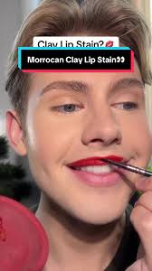 Would U wear this?👀🩷 1st attempt using this morrocan clay lip stain💋👀  What should i try next? #lipstain #lipstick #makeuphacks (not sponsored,  purchased product