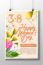 Download Yellow Warm Illustration Flower Festival Women S Day Poster Psd Free Download Pikbest Yellowimages Mockups