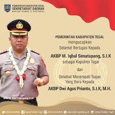 .miyatini s.pd juga akan bertugas ditempat baru smk negeri 5 palembang. Humas Pemkab Tegal Su Twitter Selamat Datang Bapak Kapolres Tegal Akbp M Ikbal Simatupang Selamat Bertugas Di Tempat Yg Baru Bapak Akbp Dwi Agus Prianto Https T Co Rrr7uc1uqd