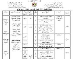 الخطة الدراسية لمادة اللغة العربية 2 كتاب الادب والبلاغة للصف الاول ثانوي الفصل الاول 2019 2020 Sheet Music
