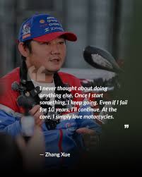 When French motorcyclist Valentin Debise became the first to cross the  finish line at the Portuguese round of the Supersport World Championship,  Zhang Xue jumped to his feet, tears streaming uncontrollably. The
