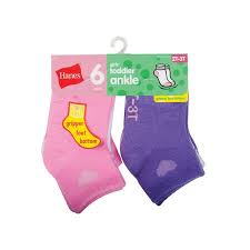 Girls Toddler 6 Pack Ankle Socks