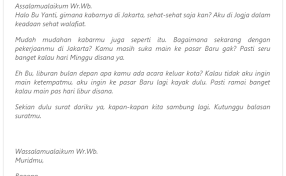 Jika sebelumnya pernah ditulis s urat pribadi dalam bahasa inggris, surat pribadi kali ini adalah menggunakan bahasa arab. Contoh Surat Pribadi Untuk Sahabat Yang Jauh Siswapelajar Com