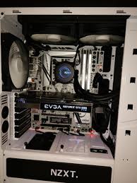 Black And White Pc Build Rgb Nickdvl S Completed Build Core I7 6700k 4 0ghz Quad Core Geforce Gtx 1080 8gb Ftw Gaming Acx 3 0 H440 Glossy White Bla Custom Pc Computer Build Gaming Pcs