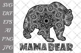 Download Bear Mandala Svg Mama Bear Svg Zentangle Bear Svg Mandala Style Bear 99276 Svgs Design Bundles