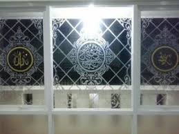 Harga kaca film mobil ruko rumah merk titanium roll 50 meter. Motif Sticker Sandblast Masjid Dan Musola Dengan Cutting Sticker Sandblast
