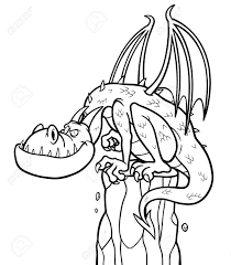 The article features both realistic and cartoon forms of. Illustration Of Cartoon Dragon Coloring Book Royalty Free Cliparts Vectors And Stock Illustration Image 53115051