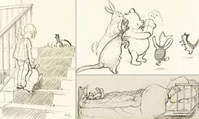 Original winnie the pooh animation art production cel. Charming First Ever Sketches Of Winnie The Pooh Tipped To Fetch At Least 600 000 At Auction Daily Mail Online