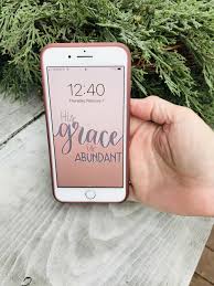 Iphone Wallpaper His Grace Is Abundant Bible Verse In 2020 Phone Organization Iphone Apple Products