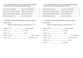 Présent, futur, passé composé, imparfait, passé simple et présent de l'impératif. 1 Les Verbes En Italiques Sont Conjugues Au Passe Compose