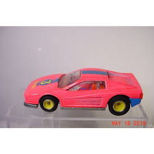 Chrome magenta w/black 'cal custom' on windshield w/yellow rr's: Ferrari Testarossa Soft Hot Pink Yrr 1 64 1302 1990 Hot Wheels Variation Pink Lamborghini Ferrari Testarossa Hot Wheels