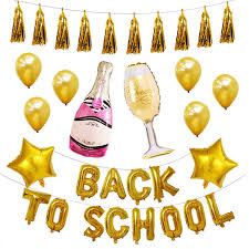 We have an extensive range of party decorations and supplies and we're sure you'll find that perfect. Classroom Welcome Back Sign For Home Back To School Party Decorations Supplies Office 16inch Rose Gold Welcome Back Party Decorations Welcome Back Balloon Banner Decorative Signs