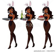 Cartoon sexy pin up bunny girl with champagne... - Stock Illustration  [50614470] - PIXTA