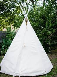 Adults can go glamping too! Build A Canvas Teepee Diy No Sew Teepee Hgtv