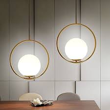 Jinyuze Modern Round Pendant Light Gold Black Indoor Ceiling Light Fixture With White Lampshad Gold Pendant Lighting Bar Light Fixtures Single Pendant Lighting