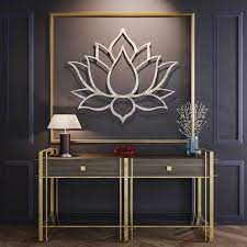 Lotus Flower Large 3d Metal Wall Art Meditation Wall Art Etsy Buddha Wall Art Metal Flower Wall Art 3d Metal Wall Art