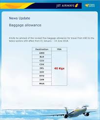 Please check the exact baggage regulations printed on your ticket. Jet Airways Baggage Off 74 Buy